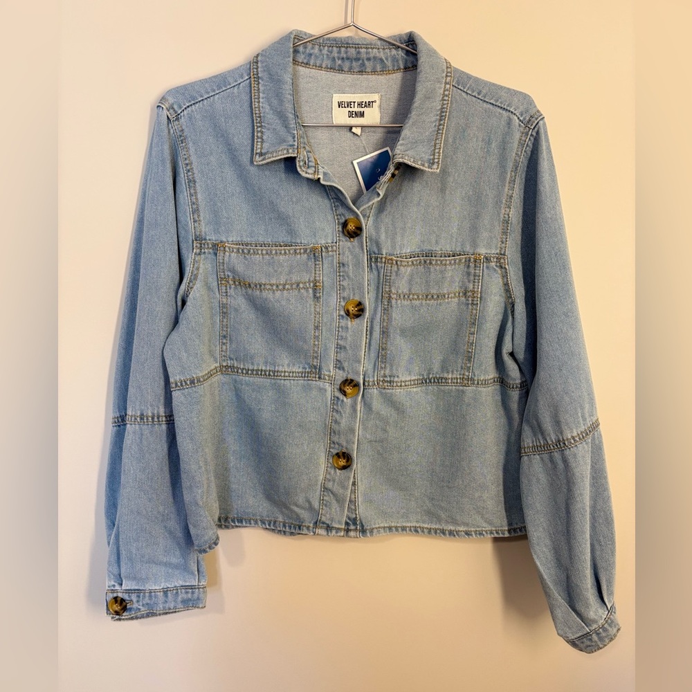 Velvet Heart Denim Blouse